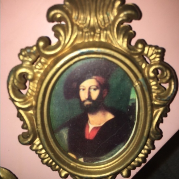 Leonardo Da Vinci Gold Frame Small Pictures, Mona Lisa, Leonardo, 3.5” - Picture 4 of 5